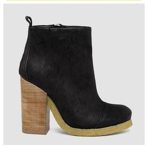 Black leather Allsaints Lacote Boots